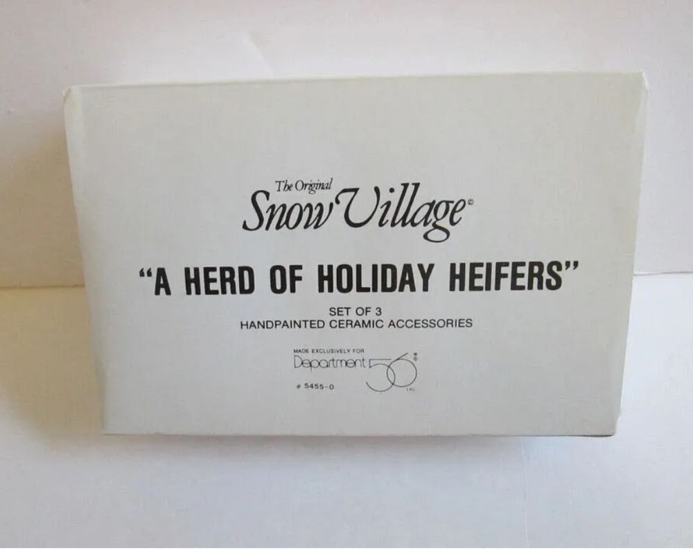 Herd Of Holiday Heifers - Original Snow Village - Accessory (The Original Snow Village) ornament collectible [Barcode 734409026681] - Main Image 2