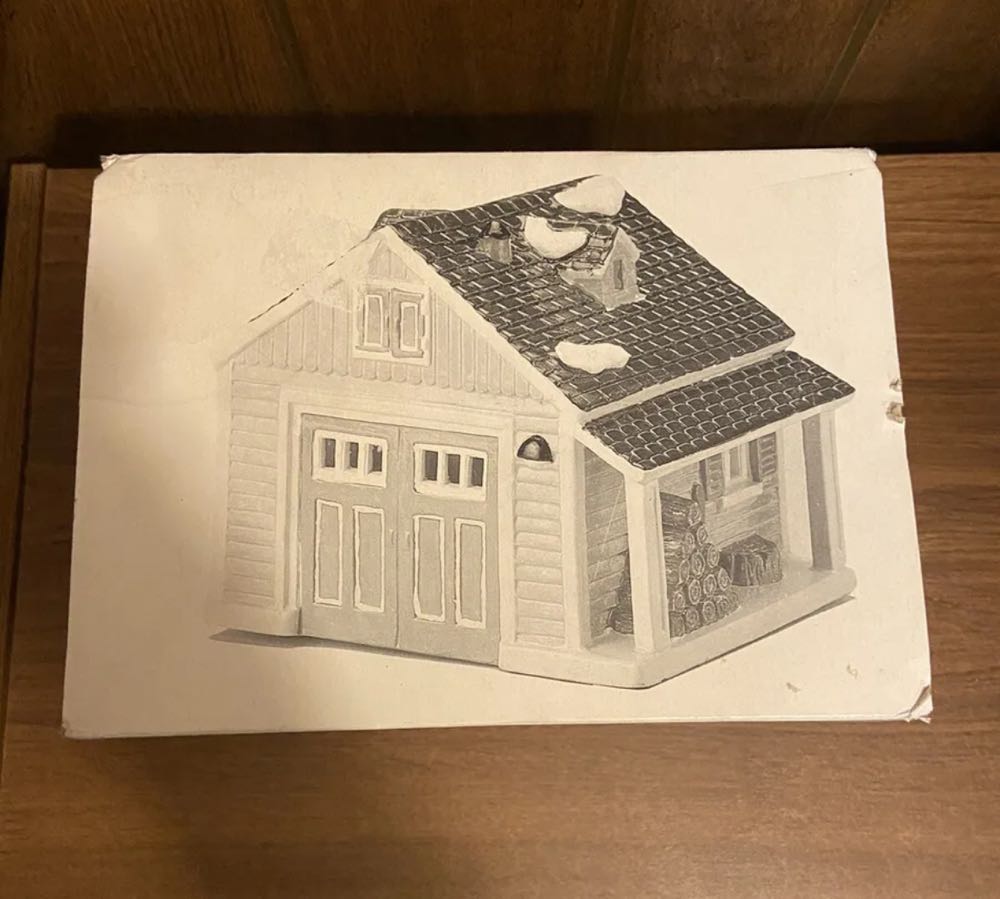 Single Car Garage - Original Snow Village - Building (The Original Snow Village) ornament collectible - Main Image 4