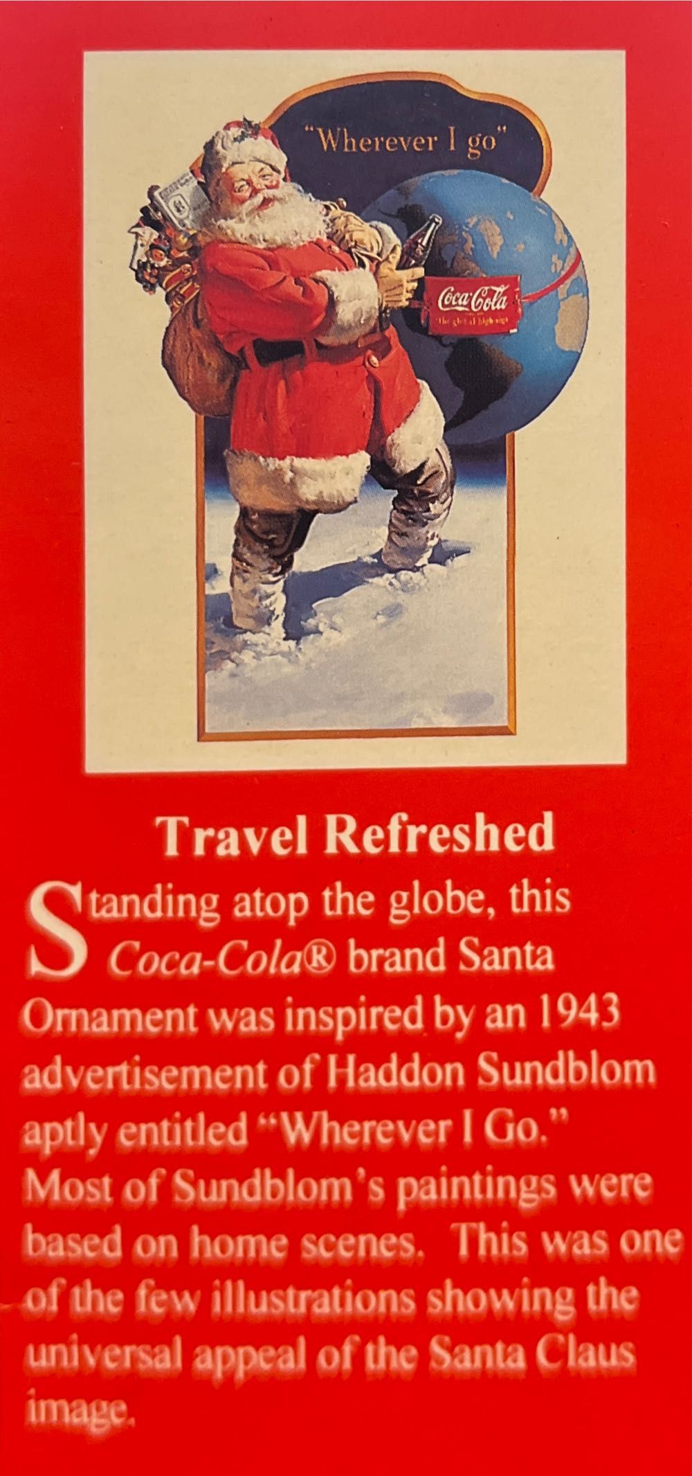 Coca Cola Santa Claus 1943 - Travel Refreshed - Trim-A-Tree Collection (Coca-Cola Santa Claus) ornament collectible [Barcode 715429111052] - Main Image 4