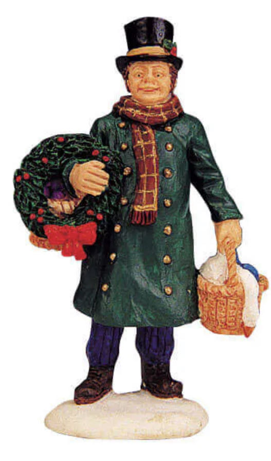 Santa In Sleigh Pulled By Reindeer 