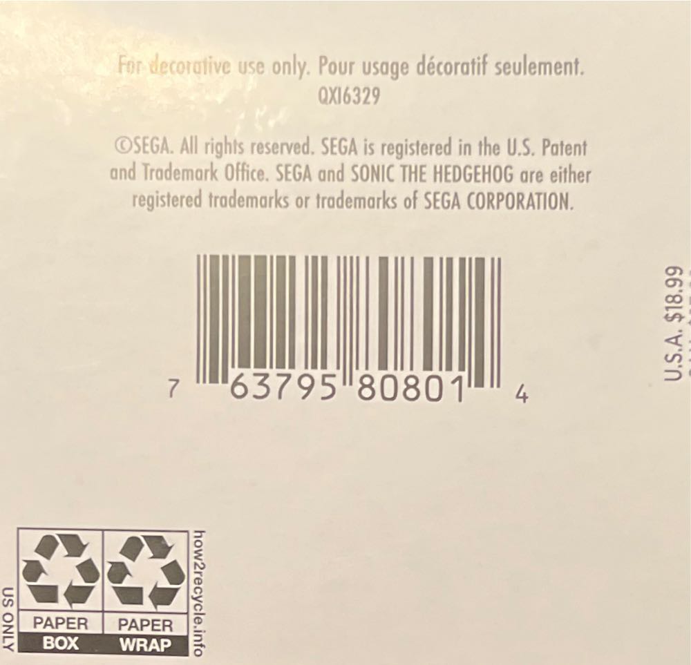 Sonic: Sonic’s Spin Attack - Sonic The Hedgehog (Video Games) ornament collectible [Barcode 763795808014] - Main Image 3