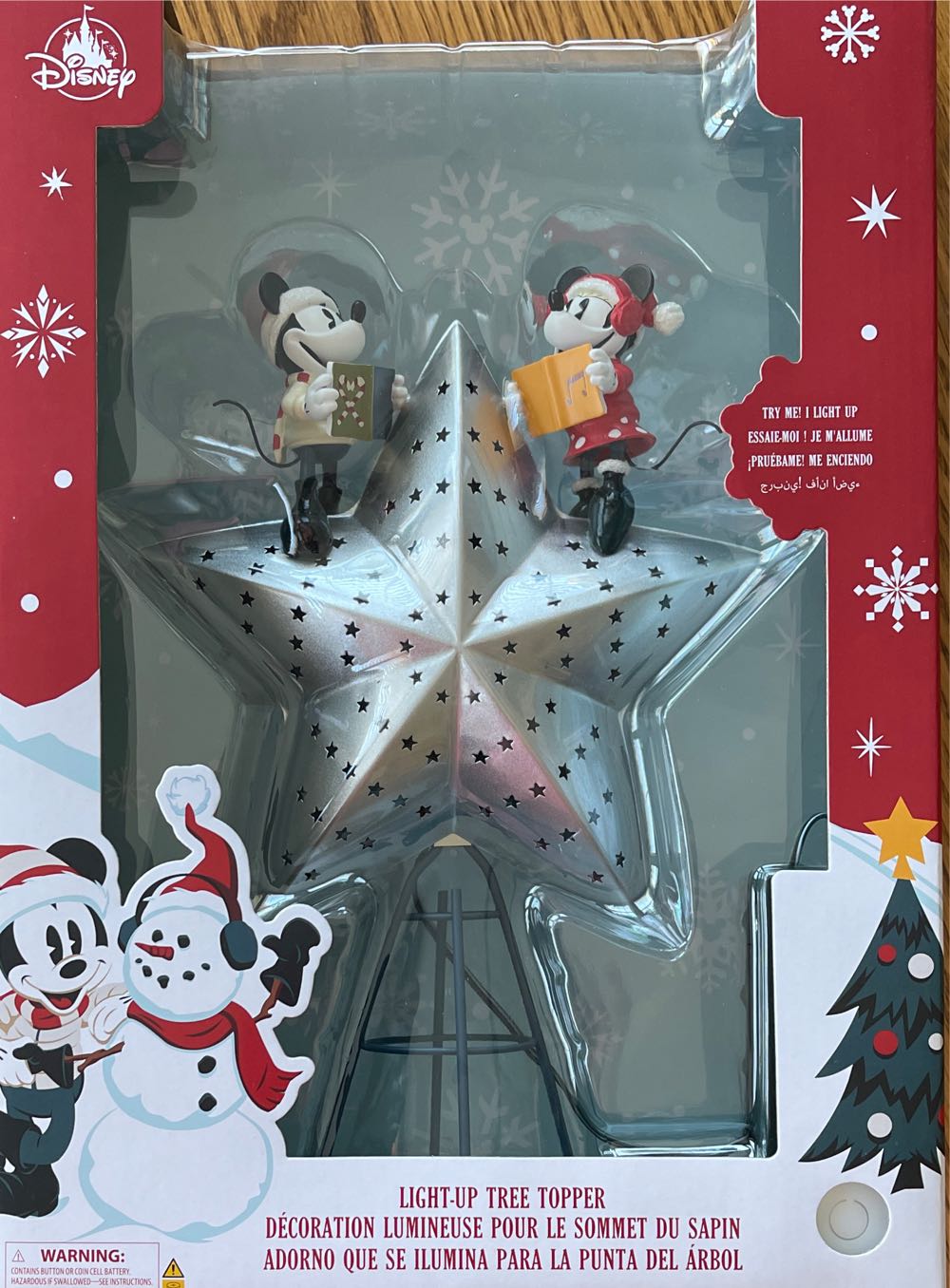 Disney - Mickey Minnie Light Up Tree Topper  ornament collectible [Barcode 434081423838] - Main Image 2