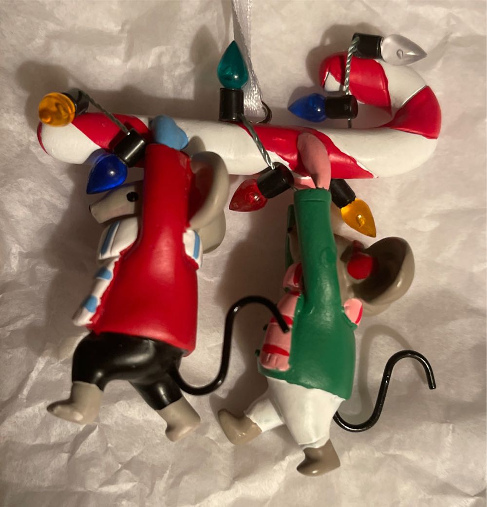 Mice Carrying Candy Cane - Tree Trimmer (Mice) ornament collectible [Barcode 661127008302] - Main Image 2