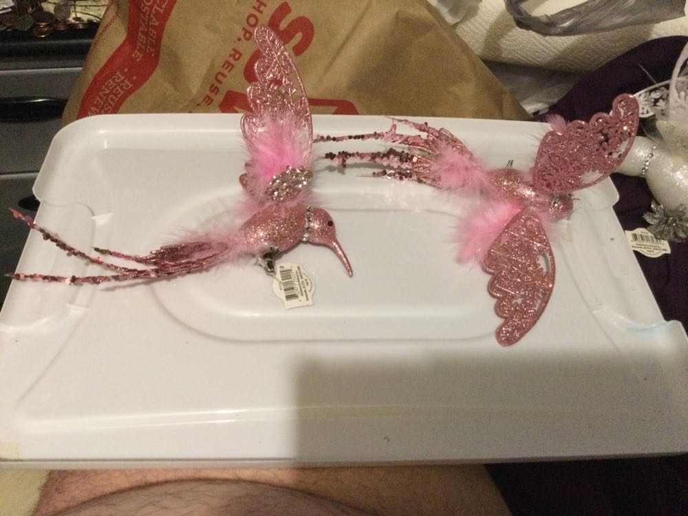 Hummingbird Pink Snowflake Wing - Holiday Time ornament collectible - Main Image 1