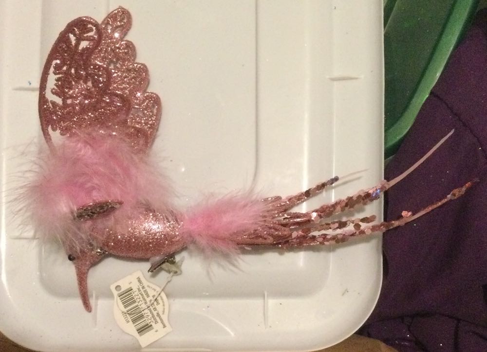 Hummingbird Pink Snowflake Wing - Holiday Time ornament collectible - Main Image 3