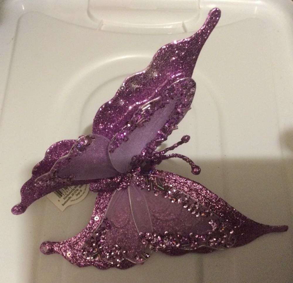 Butterfly Lavendar - Holiday Time ornament collectible - Main Image 2