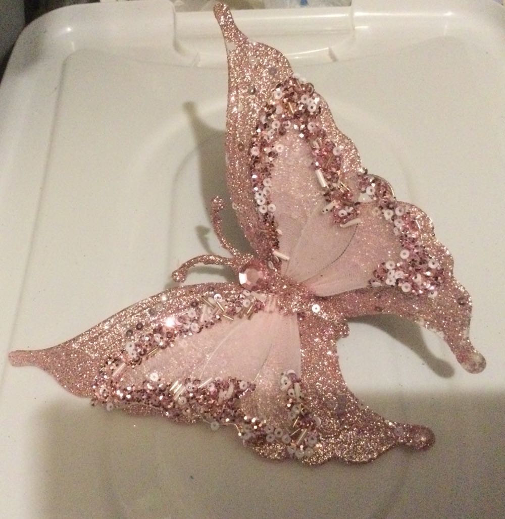 Butterfly Pink - Holiday Time ornament collectible - Main Image 2