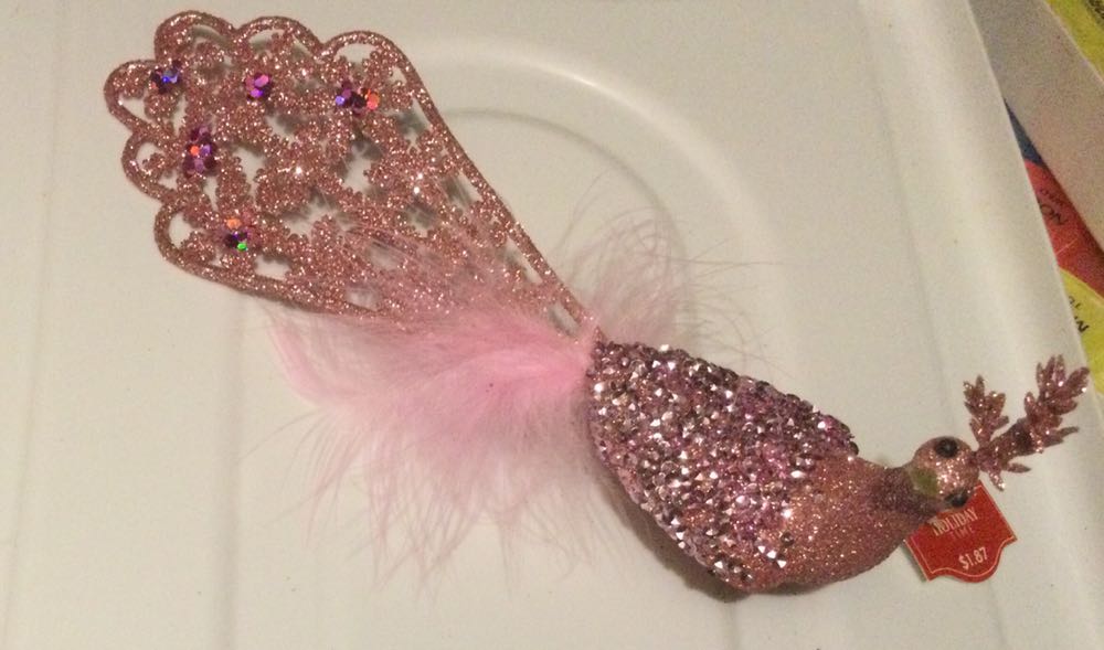 Peacock Pink - Holiday Time ornament collectible - Main Image 2
