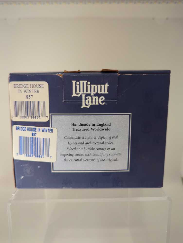 Bridge House In Winter - Lilliput Lane (Snow Cottages) ornament collectible [Barcode 712203008577] - Main Image 4