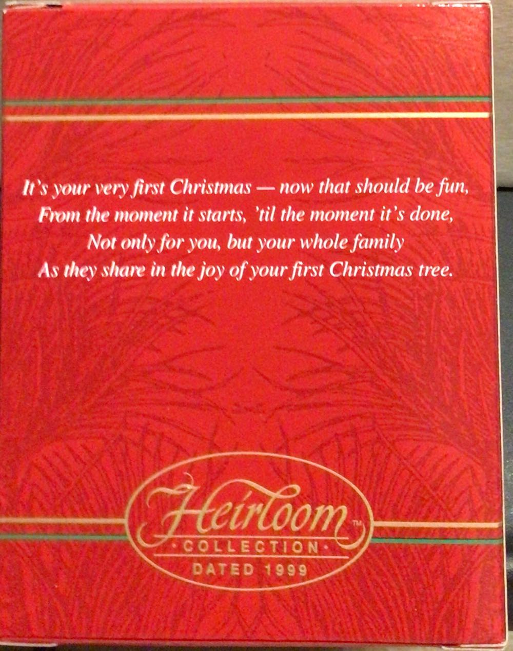 Baby Girl’s First Christmas- Dated 1999  (Baby’s 1st Christmas) ornament collectible [Barcode 018100514402] - Main Image 4