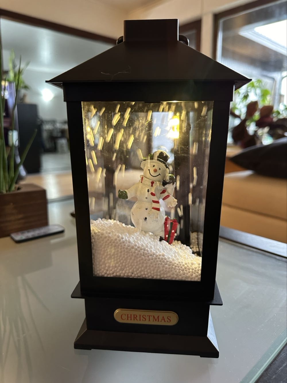 Lantaarn Met Sneeuwpop, Sneeuw En Muziek  ornament collectible - Main Image 2