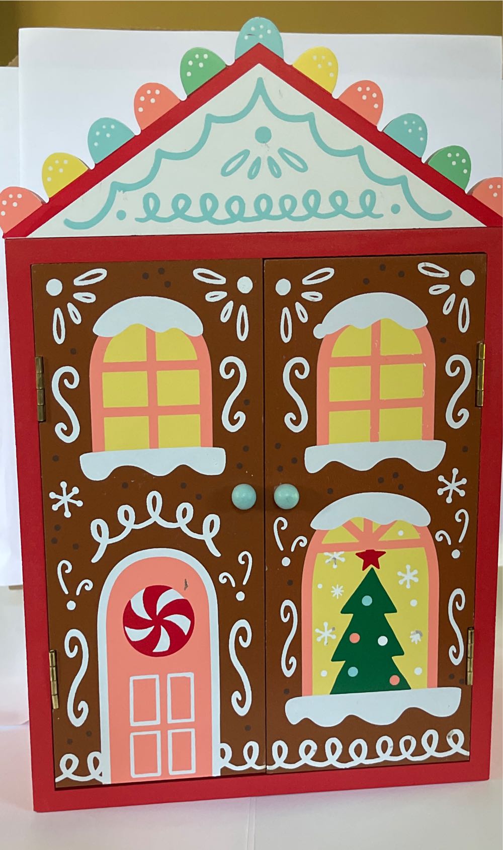 Set Wondershop Target 9pc Wood Gingerbread House Figurine Set Wondershop™ Brown Target Exclusive Christmas New  (Gingerbread) ornament collectible [Barcode 196761744168] - Main Image 2