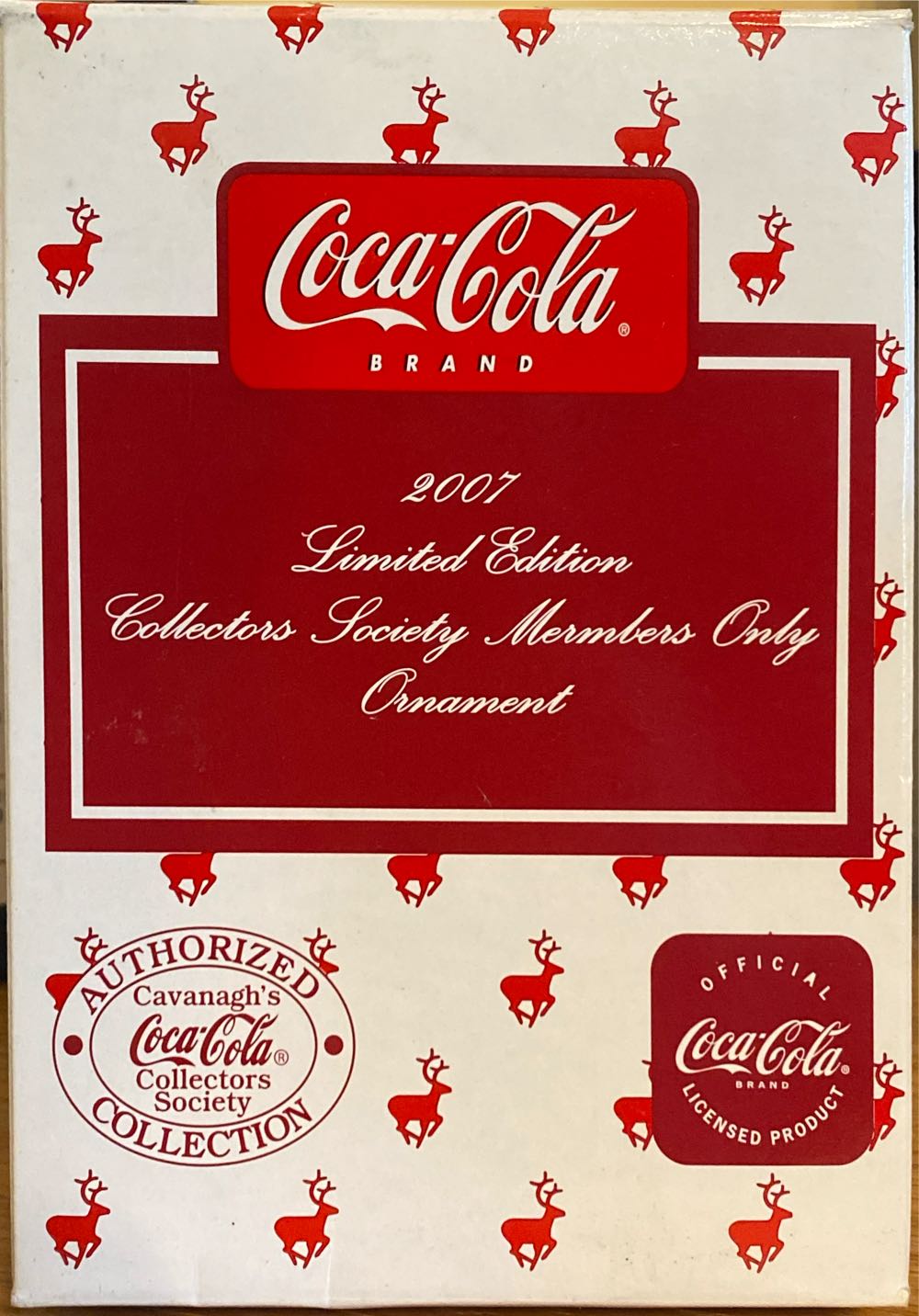 1971 “Real Holidays Call for the Real Thing, Coke!” - Cavanaugh’s Coca-Cola Christmas Collectors Society (Coca-Cola Santa Claus) ornament collectible - Main Image 2