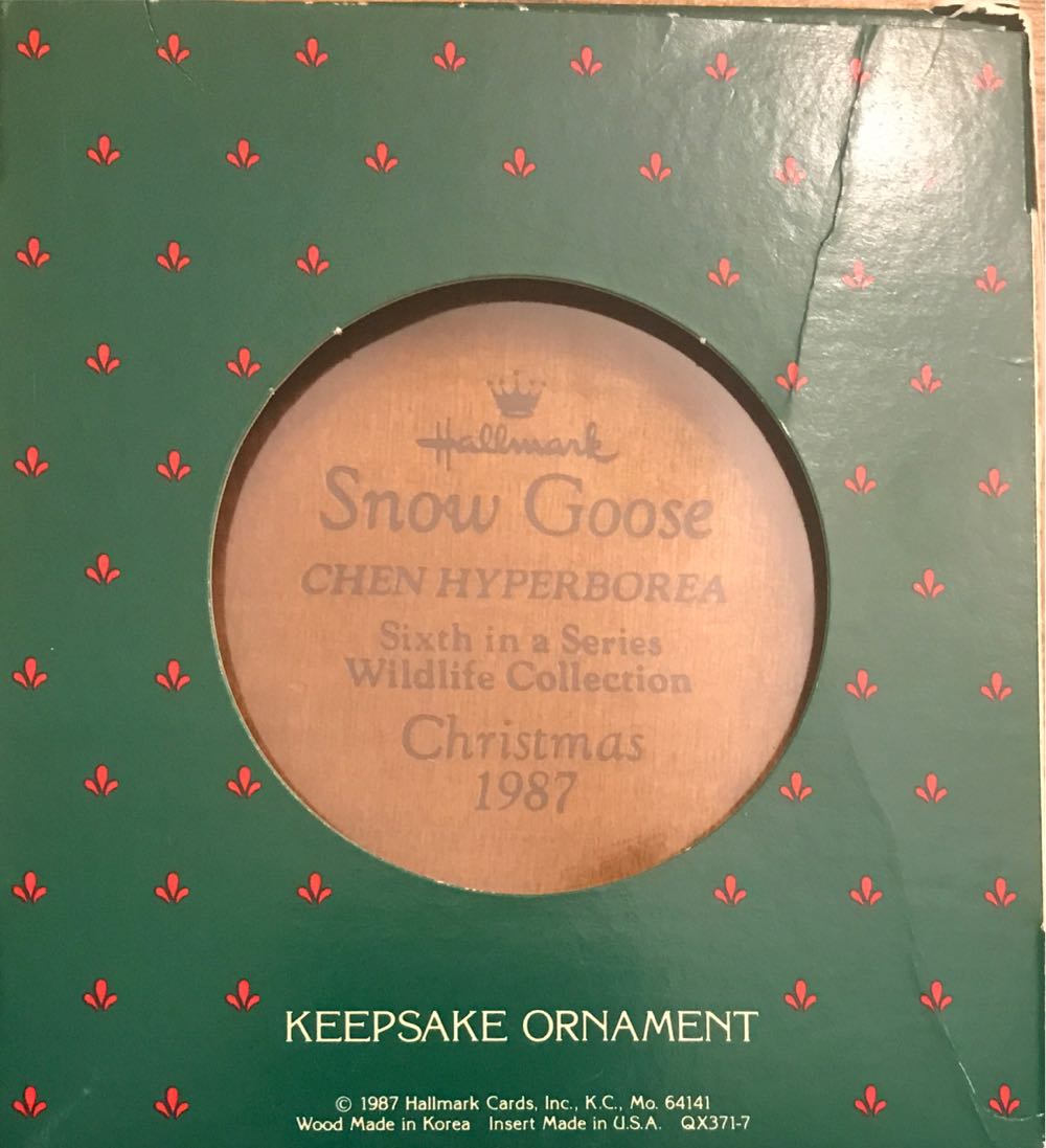 (Mom) Holiday Wildlife #6 Snow Goose (Gave Back) - Wildlife Collection (Birds) ornament collectible - Main Image 3