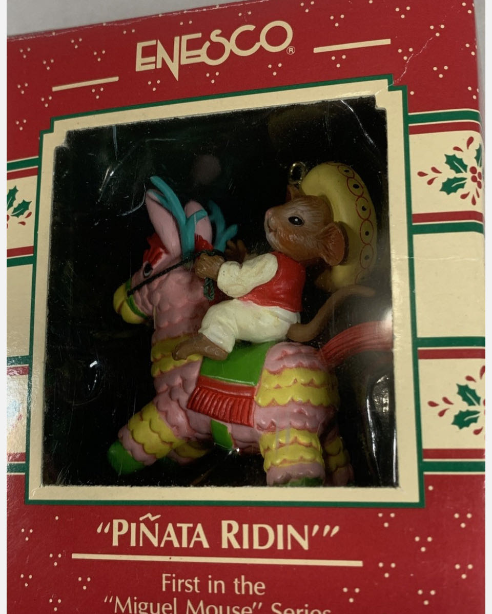 Enesco Mice: Pinata Ridin’ - Enesco Mice - Miguel Mouse (Mouse) ornament collectible [Barcode 045544003810] - Main Image 2