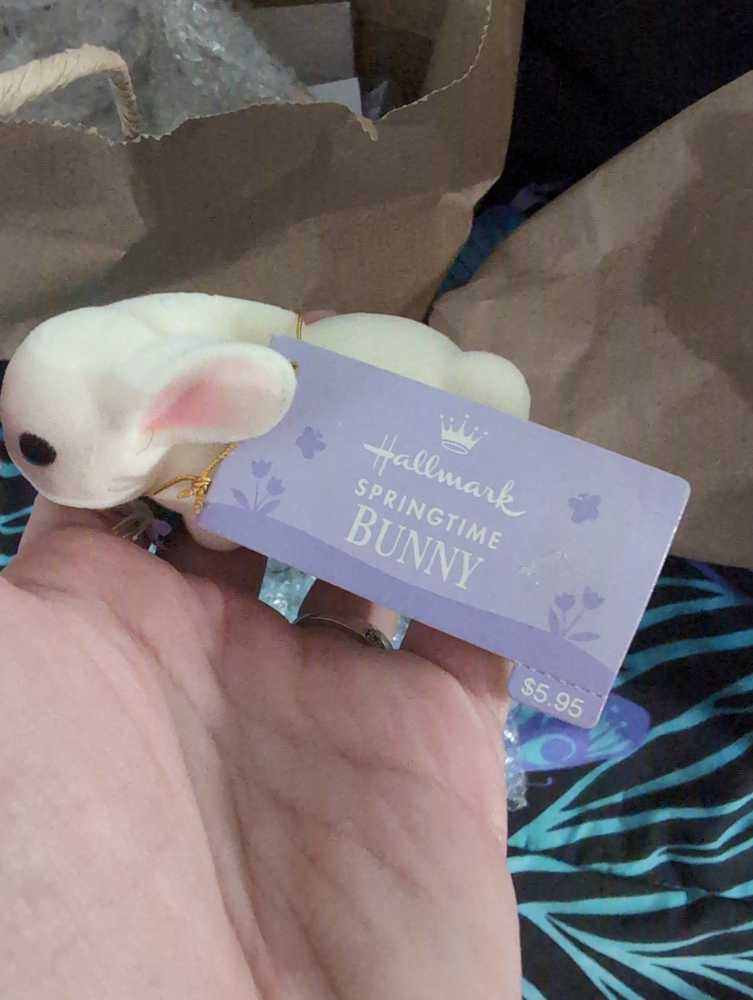 Springtime Bunny - decoration  ornament collectible [Barcode 015012343533] - Main Image 3