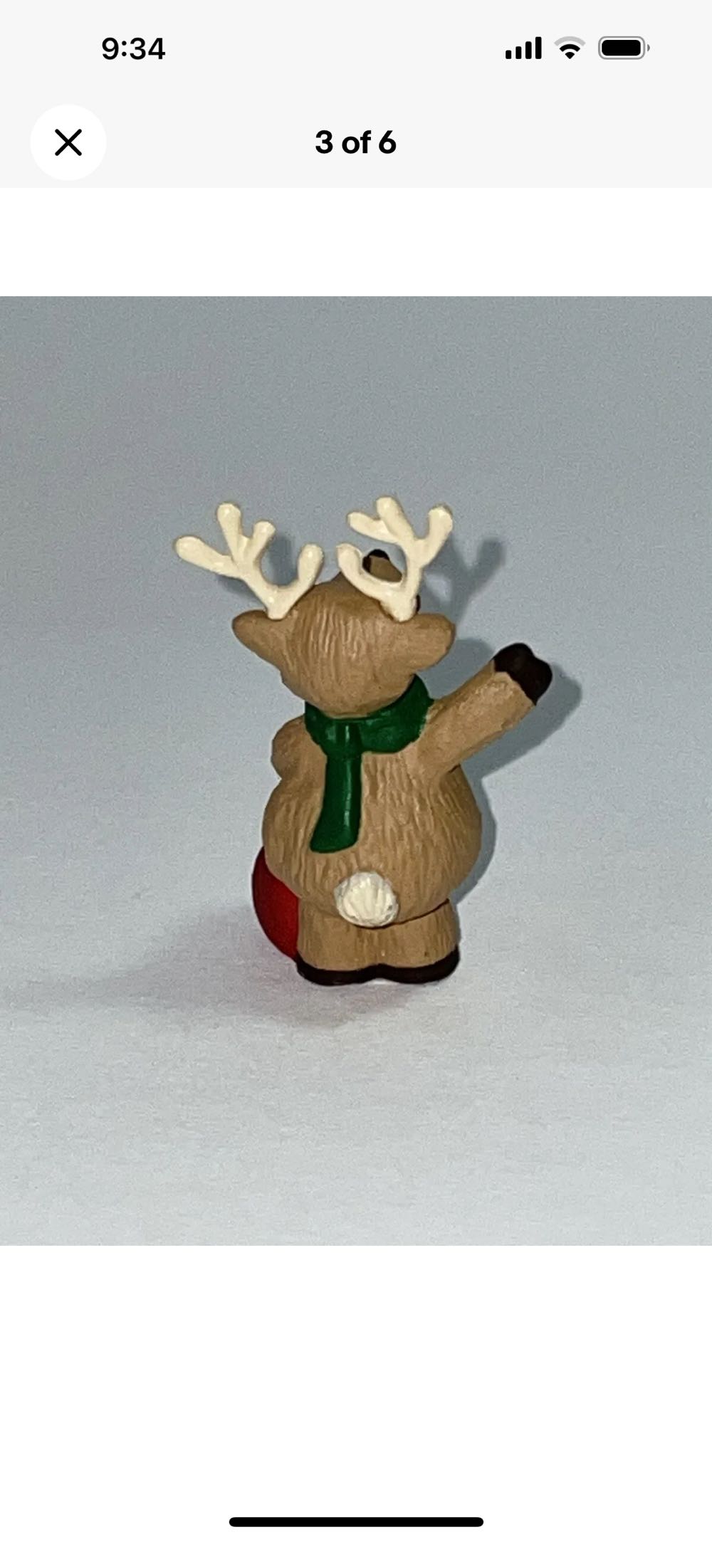 Reindeer Merry Miniuture  ornament collectible - Main Image 2