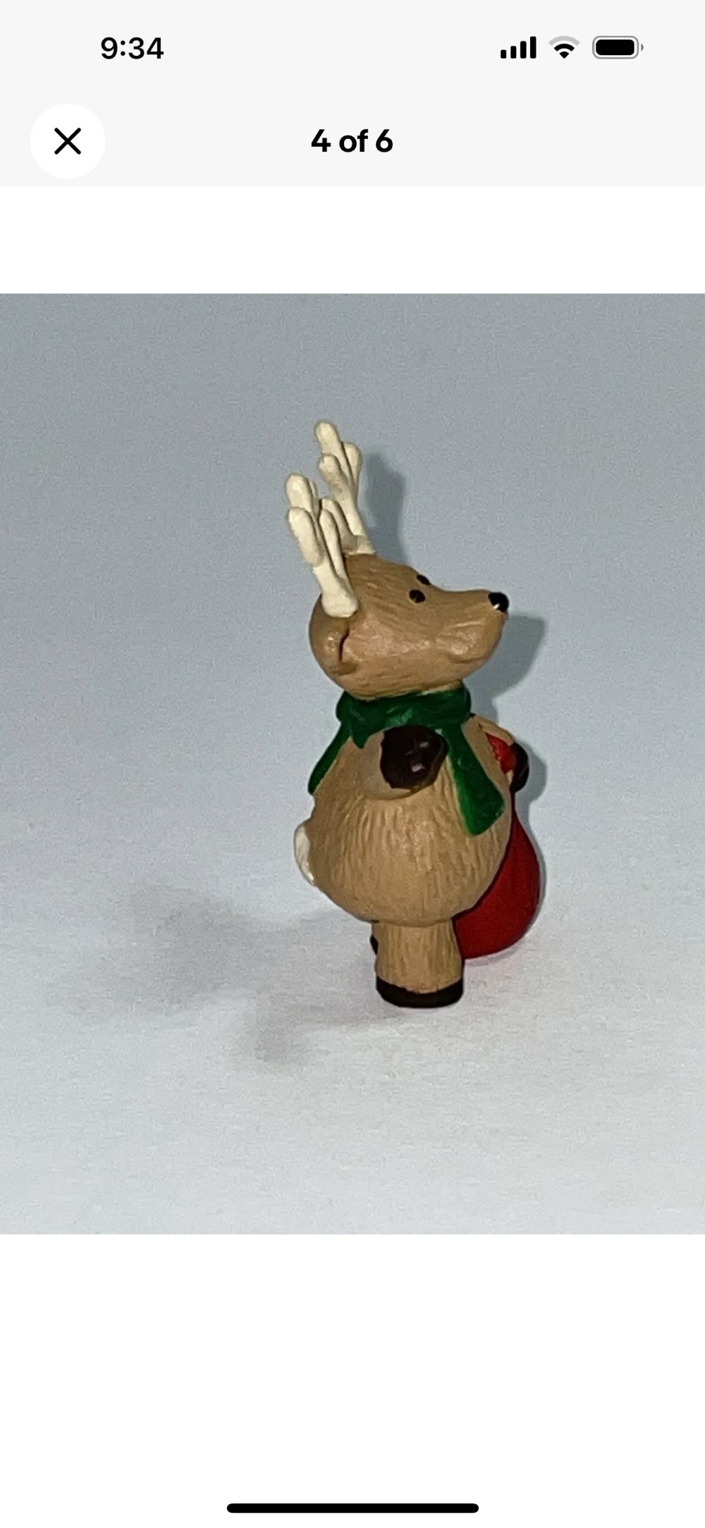 Reindeer Merry Miniuture  ornament collectible - Main Image 3