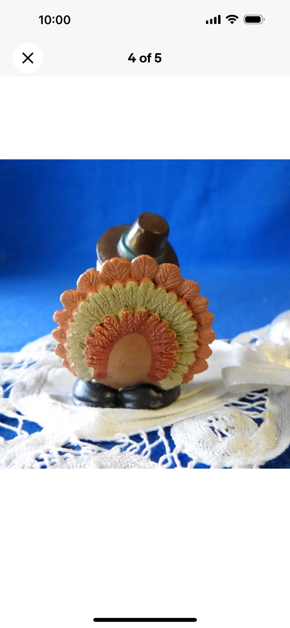 Merry Miniatures Pilgrim Turkey ornament collectible - Main Image 2