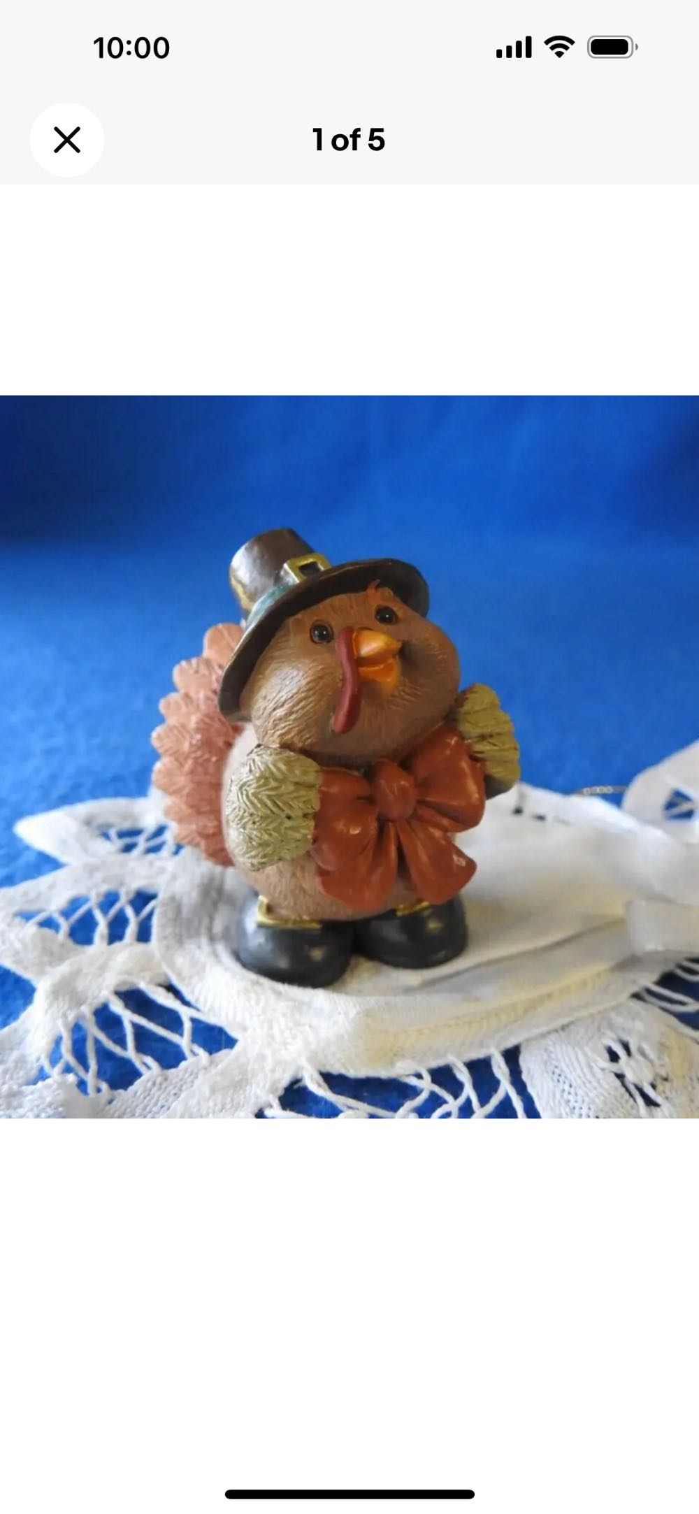 Merry Miniatures Pilgrim Turkey ornament collectible - Main Image 4