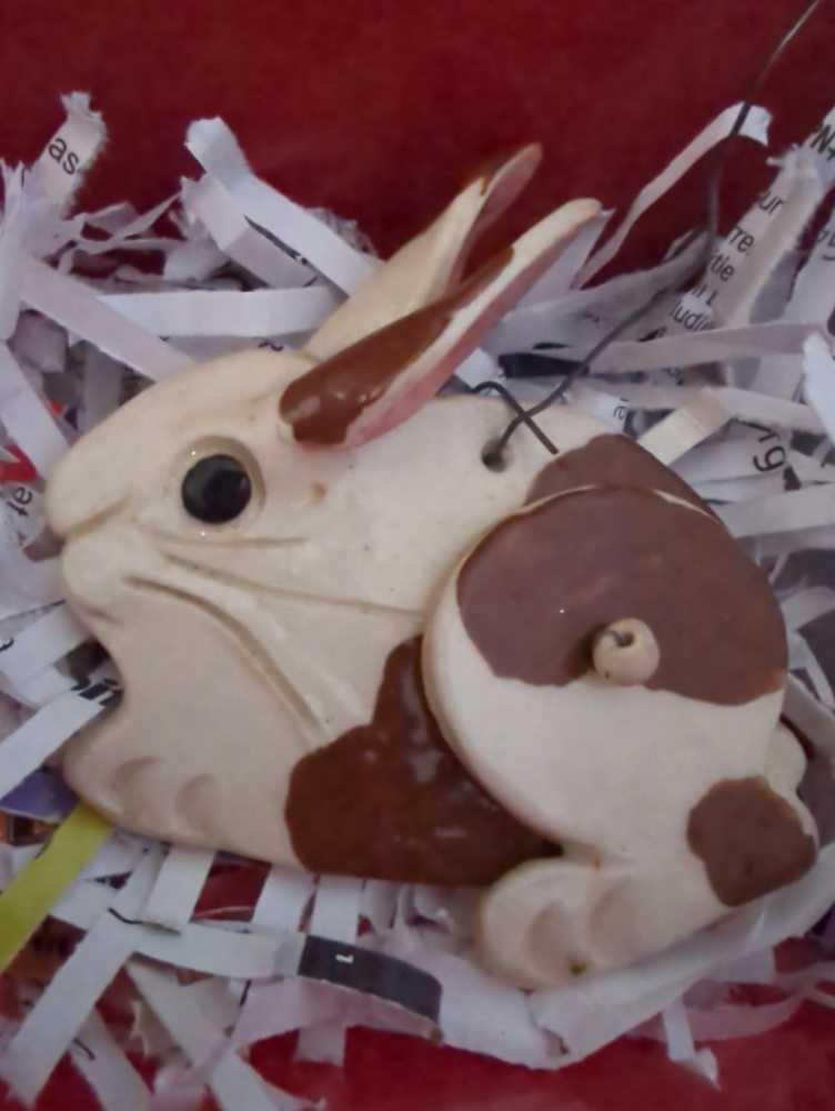 Rabbit-brown And White  ornament collectible - Main Image 1