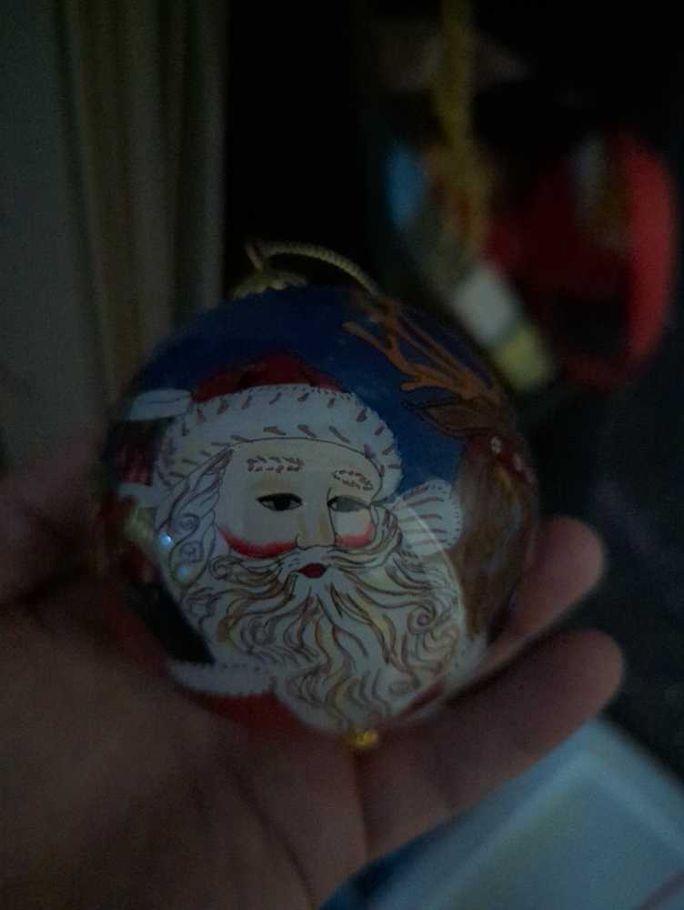 Orb- Santa And Reindeer 2001  ornament collectible - Main Image 1