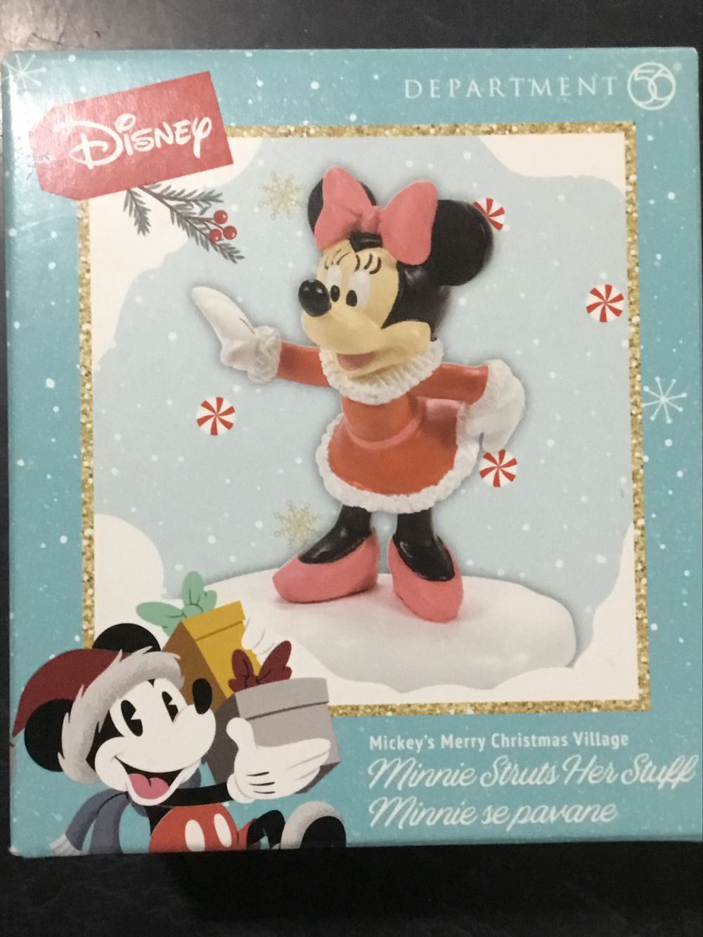 Minnie Struts Her Stuff - Mickey’s Merry Christmas Village ornament collectible [Barcode 028399358571] - Main Image 2