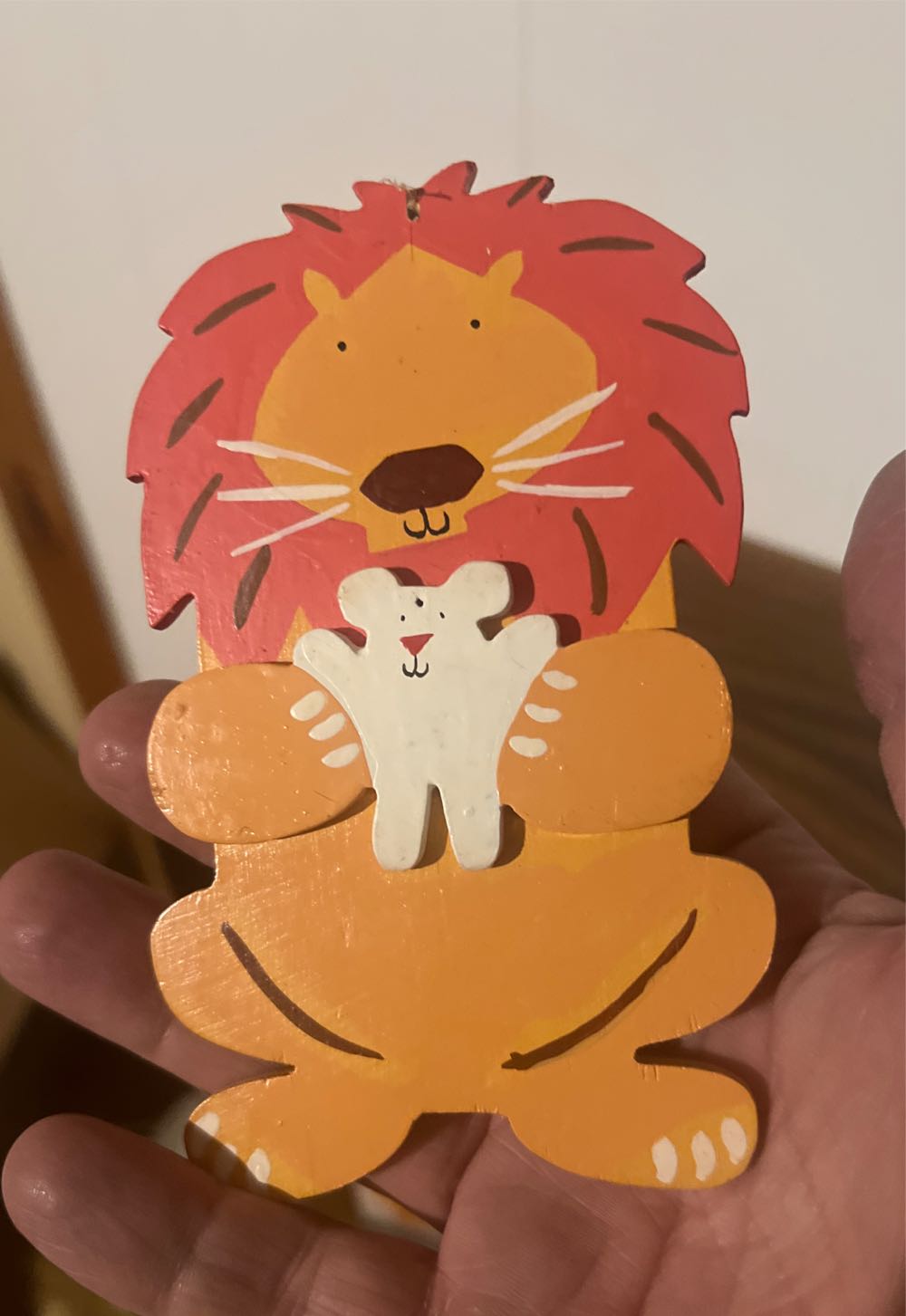 Wooden Lion Ornament  ornament collectible - Main Image 3