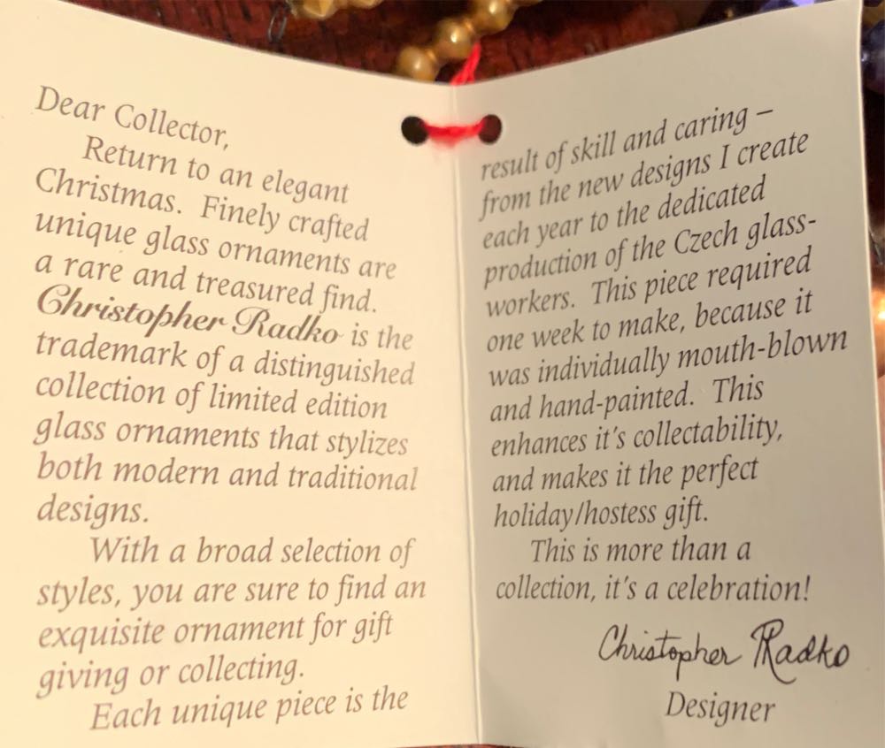 Broom With A View - Christopher Radko (Christopher Radko) ornament collectible [Barcode 645001151575] - Main Image 3