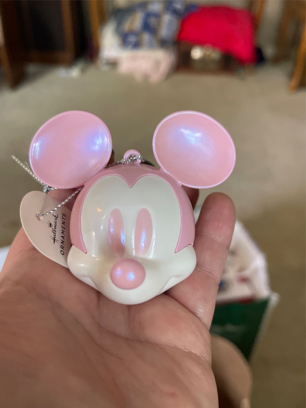 Mickey Head Light Pink - Disney 100 ornament collectible [Barcode 763795832125] - Main Image 1