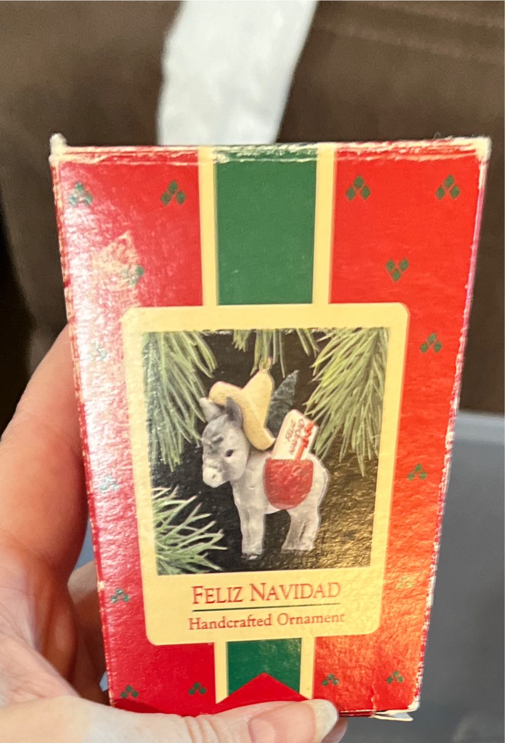 Yule Gems - (Set 3) - Decagon - Holly & Bells - Blue