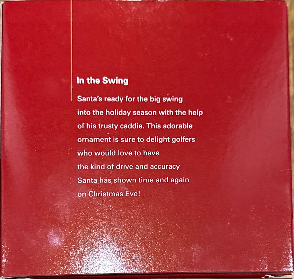 Carlton Heirloom In The Swing Mouse Golfing #cxor042p Golf Box  ornament collectible [Barcode 661526651307] - Main Image 2