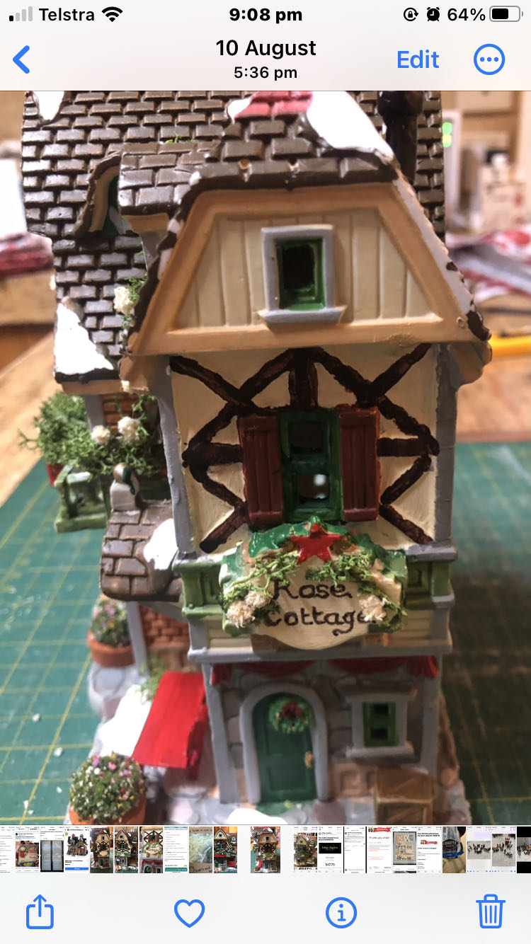 H Rose Cottage  ornament collectible - Main Image 2