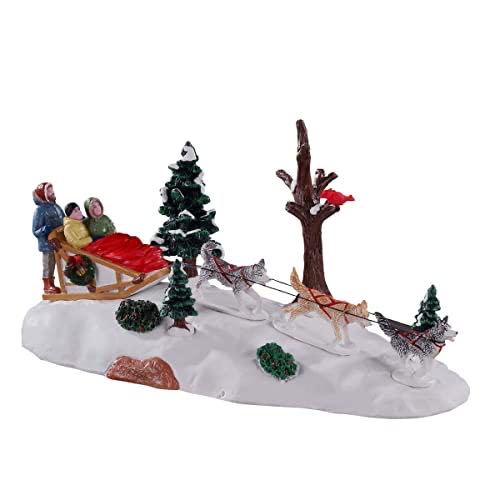 13557 Lemax Dog Sledding Afternoon  ornament collectible [Barcode 728162135575] - Main Image 1