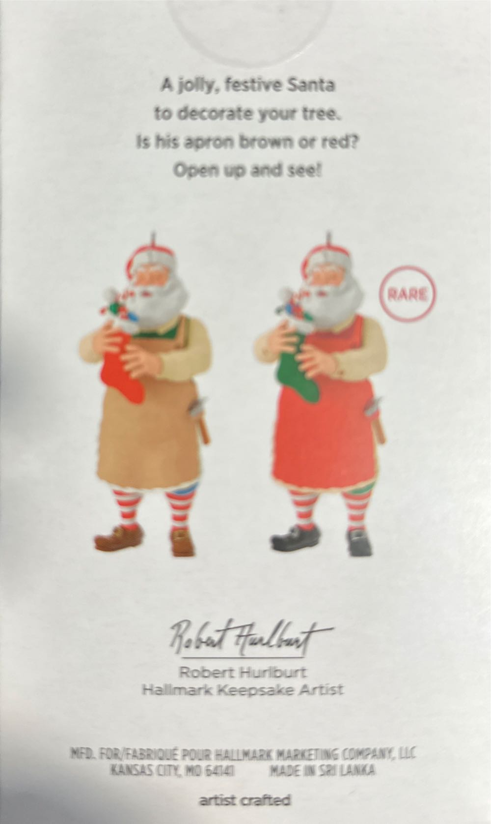 Toymaker Santa Surprise - Brown Apron - Toymaker Santa Series (Toymaker Santa) ornament collectible [Barcode 763795824069] - Main Image 2