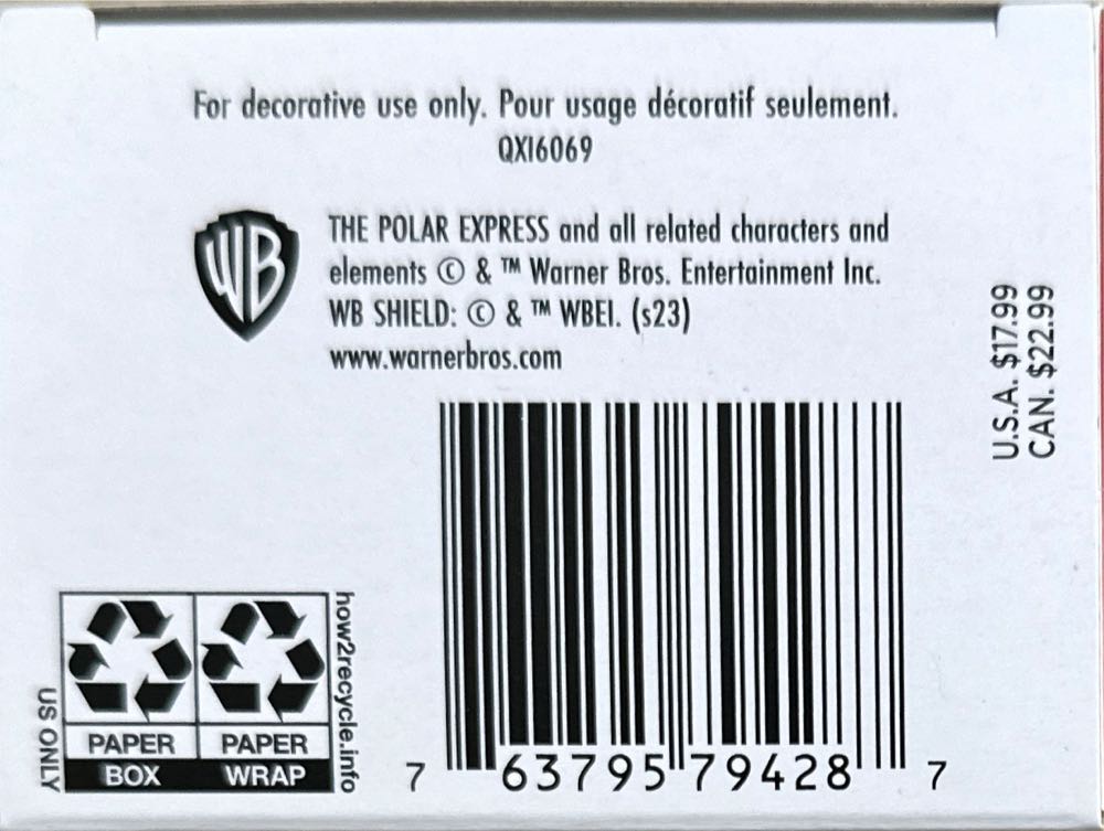 Santa’s Sleigh Bell - Movies (The Polar Express) ornament collectible [Barcode 763795794287] - Main Image 3