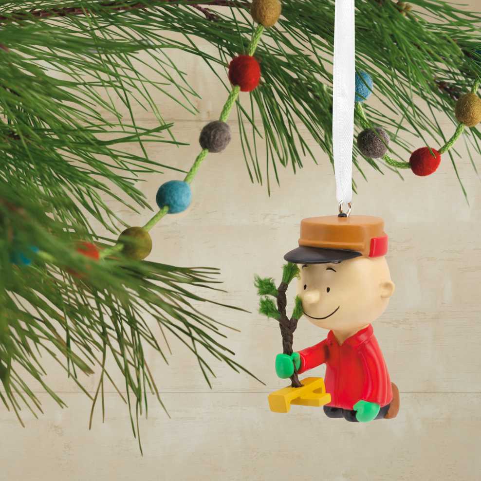 Charlie Brown Kneeling With Tree - Peanuts (Peanuts) ornament collectible [Barcode 763795839827] - Main Image 4