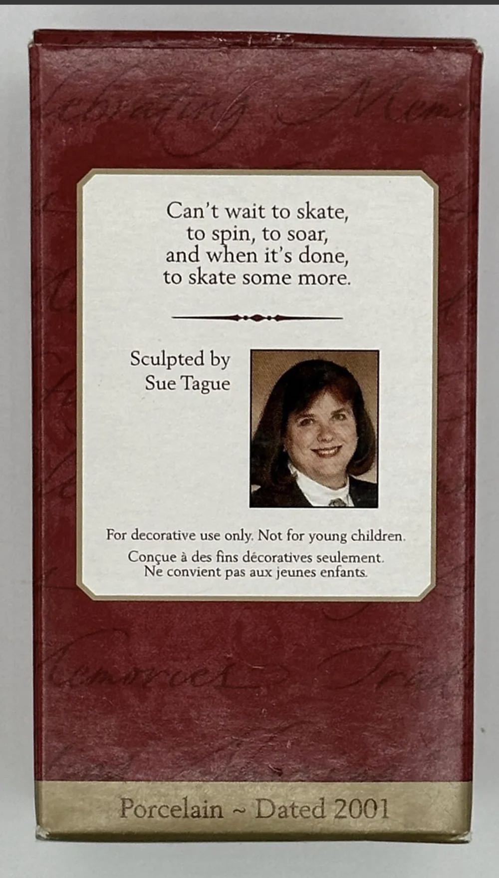 Skating Sugar Bear Bell - Mary Hamilton Bears (Bell, Bear, Skating) ornament collectible - Main Image 2