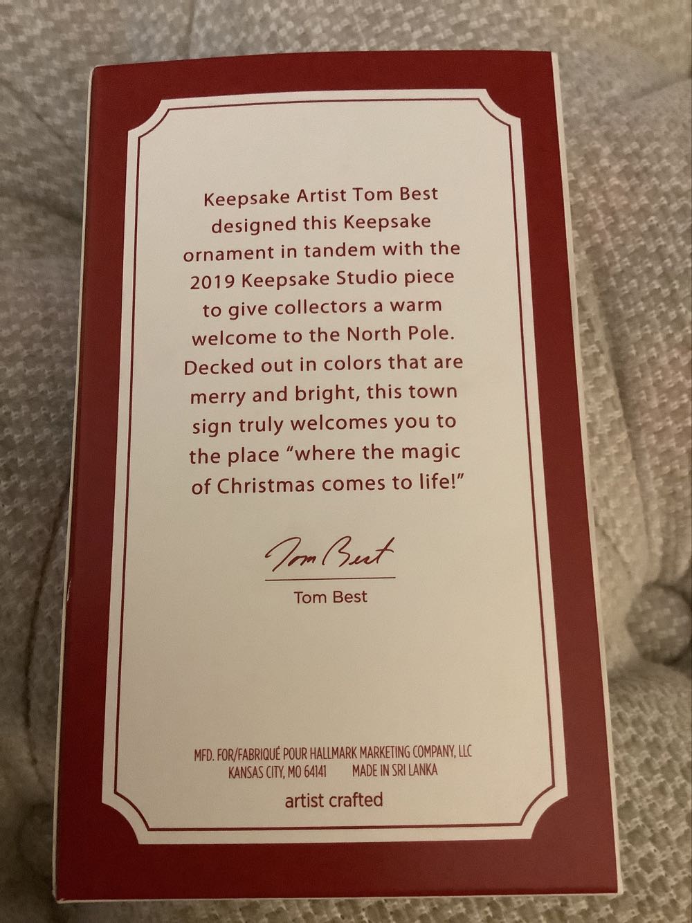 Welcome To The North Pole  ornament collectible - Main Image 2