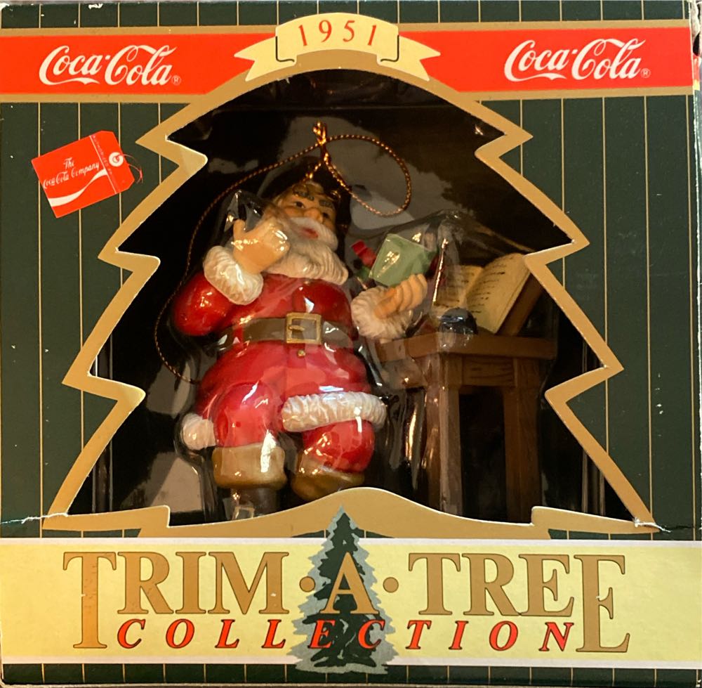 Coca Cola Santa By Fireplace - Trim-A-Tree Collection (Coca-Cola Santa Claus) ornament collectible [Barcode 715429970017] - Main Image 1
