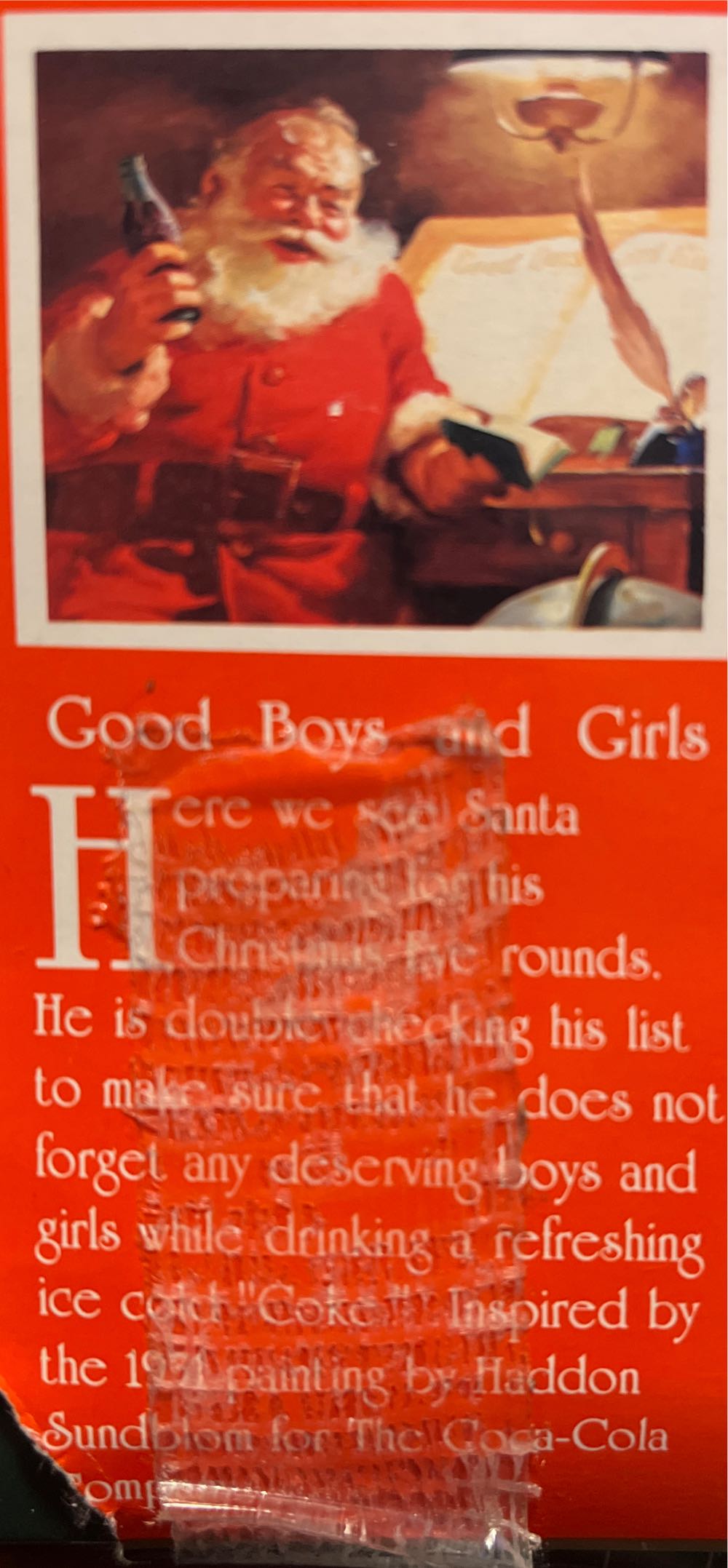 Coca Cola Santa By Fireplace - Trim-A-Tree Collection (Coca-Cola Santa Claus) ornament collectible [Barcode 715429970017] - Main Image 2