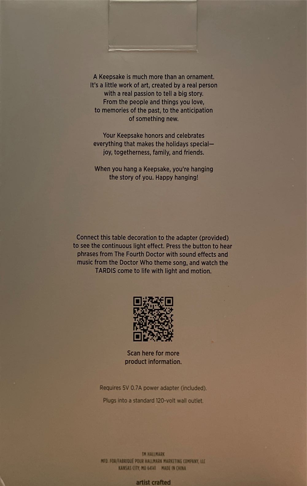 Doctor Who 60th Anniversary Tardis - Doctor Who (Doctor Who) ornament collectible [Barcode 763795829538] - Main Image 3