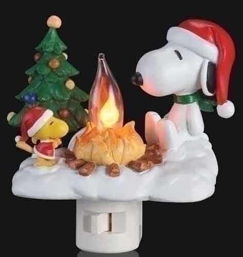 Snoopy By Camp Fire - The Peanuts Gang (Snoopy & Woodstock) ornament collectible [Barcode 089945466645] - Main Image 2