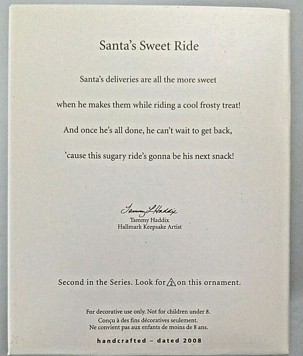 Santa’s Sweet Ride #2 - Santa’s Sweet Ride ornament collectible - Main Image 2