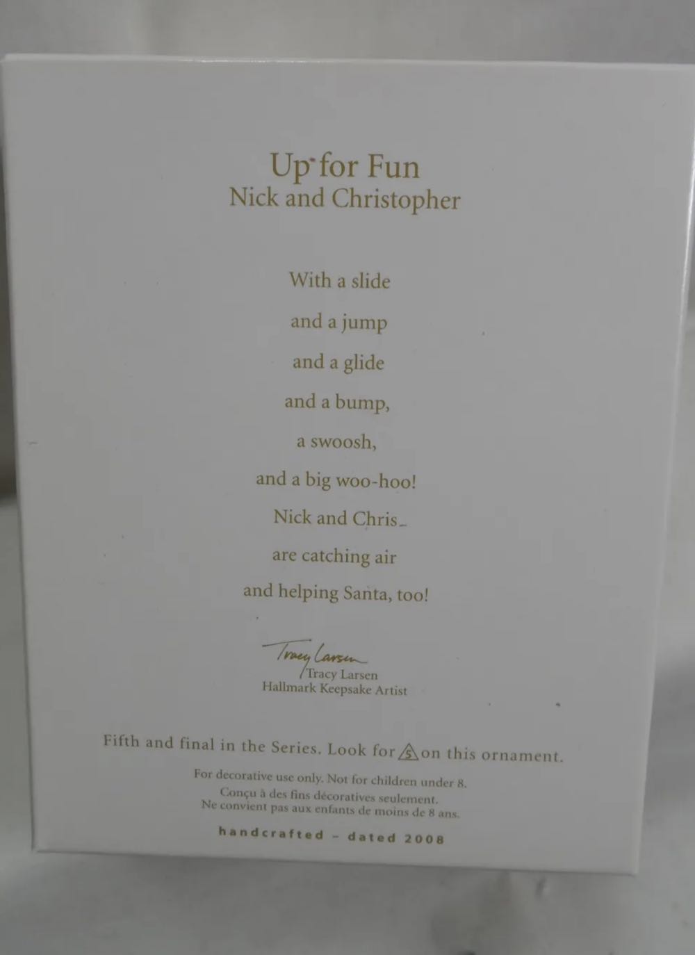 Nick and Christopher #5: Up For Fun - Nick and Christopher ornament collectible - Main Image 2