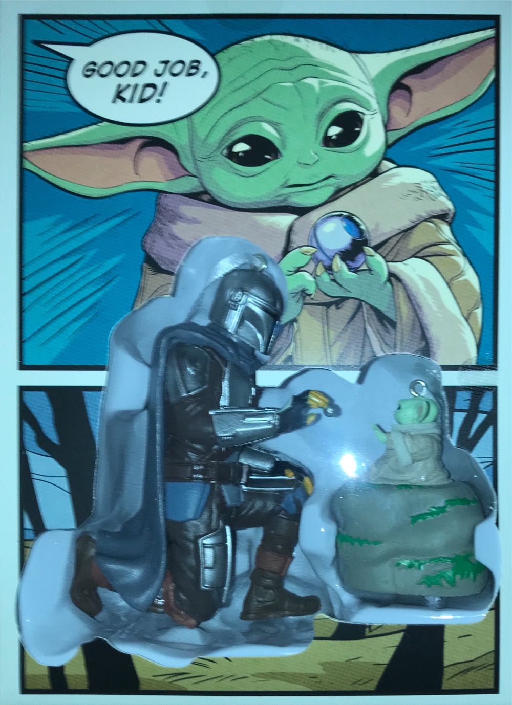 Hallmark Walmart Only Star Wars The Mandalorian & Grogu Comic Box Ornament Set - Hallmark: Walmart Exclusive (Star Wars: The Mandalorian) ornament collectible [Barcode 763795836598] - Main Image 3