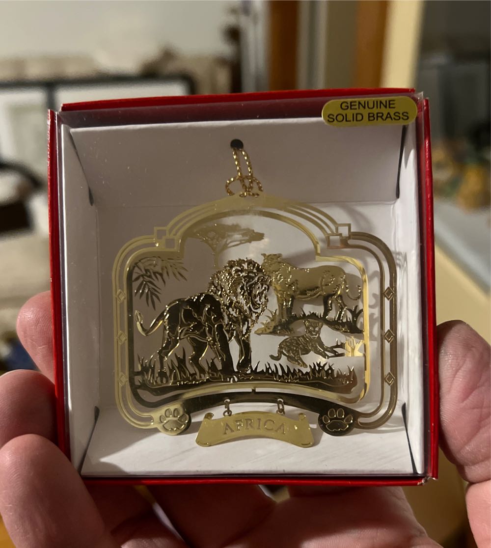 Solid Brass Lion Ornament  ornament collectible - Main Image 3