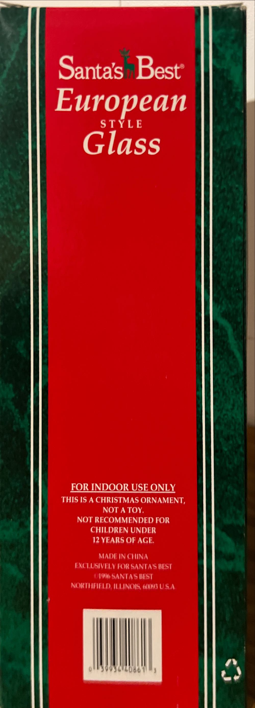 Santa’s Best Santa’s Best Vintage Santas Best European Style Glass Christmas Angel Christmas European Blown Hand Lion  ornament collectible [Barcode 039934408613] - Main Image 2