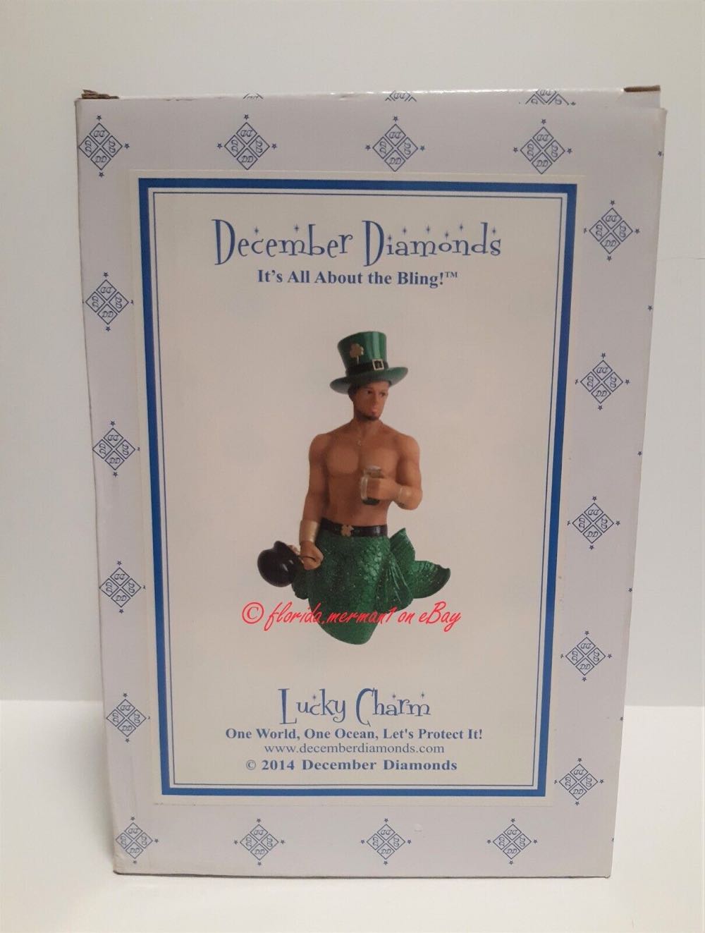 Rare December Diamonds Lucky Charm Irish Merman ...  ornament collectible [Barcode 807962908357] - Main Image 3