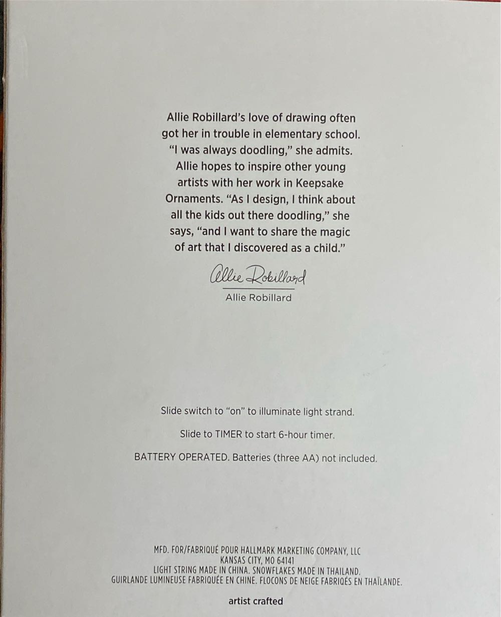 Snowflake Light String  ornament collectible [Barcode 763795822065] - Main Image 2